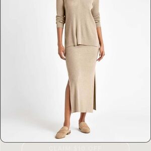 Splendid ribbed skirt oatmeal